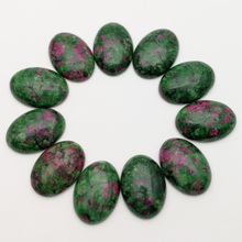 Fashion Natural epidote stone beads charms Oval CAB CABOCHON 25x18mm teardrop no hole Wholesale 20pcs/lot Free shipping 2024 - buy cheap