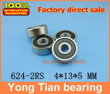 1pcs double Rubber sealing cover deep groove ball bearing 624-2RS 4*13*5 mm 2024 - buy cheap