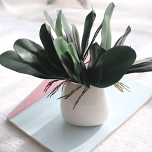 Phalaenopsis-Planta Artificial decorativa, flores de Material auxiliar, decoración de flores, hojas de orquídeas, decoración de boda 2024 - compra barato