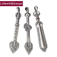 2019 Fashion Custom Pendant 100% 925 Sterling Silver Jewelry Men Women Scrub Creative Amulet Sword Necklace Pendant making P130 2024 - buy cheap