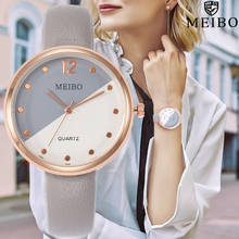 MEIBO Brand Fashion Women Watch Luxury Ladies Leather Quartz Wrist Watch Female Clock Relogio Feminino  533 2024 - buy cheap