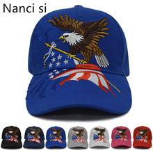 Nanci-gorra de béisbol con bordado de águila de la bandera de EEUU, gorro con Cierre trasero, ajustable, sombreros para hombres y mujeres, color negro, si 2019 2024 - compra barato