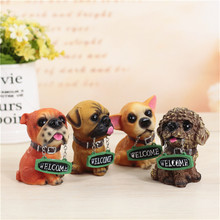 Home Decor Welcome Sign Dog Figurines Office Decoration Lovely Pup Ornaments Car Vehicle-mounted Doll 1 Piece Free Shipping 2024 - buy cheap