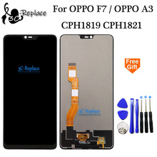 100% протестированный 6,23 дюймовый черный для Oppo F7/для Oppo A3 Полный ЖК-дисплей кодирующий преобразователь сенсорного экрана в сборе сменные инструменты 2024 - купить недорого