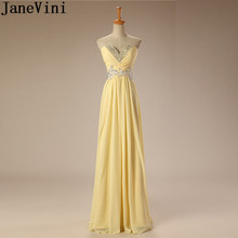 JaneVini Elegant Sweetheart Floor Length Long Wedding Guest Dress For Party Robe Demoiselle Sequined Bridesmaid Dresses Lace-up 2024 - buy cheap