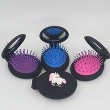 New style unicorn Travel Hair brush Massage combs with mirrors Portable makeup combs airbag combs 2024 - buy cheap