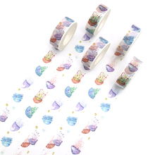 Cinta de papel de Cinta adhesiva Washi de medusas de colores, suministros de oficina y escuela, adhesivo de Scrapbooking, 1 unidad 2024 - compra barato