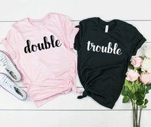 Sugarbaby Double Trouble Shirts Best Friends Shirts Bestie Shirt Double Trouble Matching T shirts Friendship Gift bff clothing 2024 - buy cheap