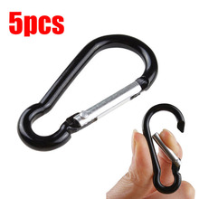 Outdoor&Sport Climbing 5Pcs Aluminum Snap Hook Carabiner D-Ring Key Chain Clip Keychain Hiking Camping  5.0# 2024 - buy cheap