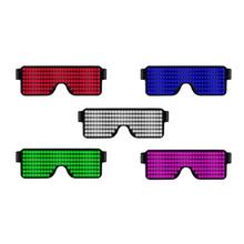New 8 Modes Quick Flash LED Party Glasses USB charge Luminous Glasses Christmas Party Supplies Concert light Toys Dropshipping 2024 - buy cheap