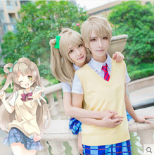 Novo popular dos desenhos animados anime amor ao vivo cos minami kotori cosplay dia das bruxas homens e mulheres de manga curta diário uniforme camisola amantes 2024 - compre barato