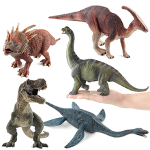 Parque Jurásico dinosaurio serie Tyrannosaurus Spinosaurus Plesiosaur Tyrannosaurus plástico muñeca Static dinosaurio modelo de juguete 2024 - compra barato