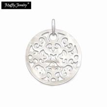 White Flower Necklace Pendant in Mother-of-Pearl,Europe Style,Good Jewerly,For Women, Gift In 925 Sterling Silver,Super Deals 2024 - buy cheap