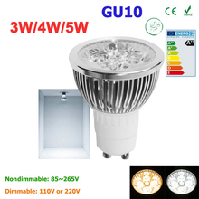 Focos LED superbrillantes GU10, 3W, 4W, 5W, bombillas de luz Led, 110V, 220V, regulables, Blanco cálido/frío, lámparas blancas naturales para el hogar 2024 - compra barato