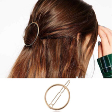 Shuangshuo Trendy Girls Round Hairpin Simple Barrettes Korean Circle Shape Hair Clips for Women Metal Alloy Handmade Hairgrip 2024 - buy cheap