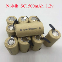 Аккумуляторная батарея SC1500mAh Ni-Mh 75 SORAVESS, 10-20 шт., 1,2 В, Ni Mh SC, с сварочными вкладками, для зарядки дрели 2024 - купить недорого