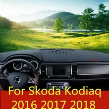 High quality flannel Dashboard Cover Mat Pad Sun Shade Avoid Light Dash Board Carpet Protector For Skoda kodiaq 2016-2018 2024 - buy cheap