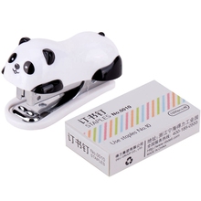 1 Set Novel Staple Manual Mini Cute Panda Stapler Set Paper Binding Binder Stationery Office Supplies 2024 - buy cheap