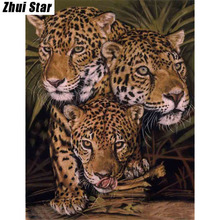 Full Square Diamond 5D DIY Diamond Painting "leopard" Embroidery Cross Stitch Rhinestone Mosaic Painting Decor Gift 2024 - buy cheap