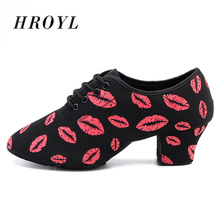 Brand Men Latin Dance Shoes Modern Man Ballroom Tango Dance Shoes Sneaker Fashion Couple Red lips Dance Shoes 2024 - buy cheap