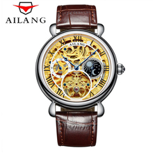 Business Tourbillon mens watches first-brand luxury waterproof knock-down strap watch men automatic skeleton mechanical watch 2024 - buy cheap