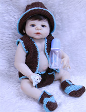 23 pulgadas 57 cm reborn silicona bebés niño muñecas lol original muñeca muñecas de moda regalo de cumpleaños de la educación temprana de los niños muñeca juguete 2024 - compra barato