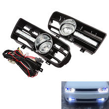 Fit For VW Golf MK4 1998-2004 2Pcs H3 Fog Lights Grilles With LED DRL Lamp 2024 - buy cheap