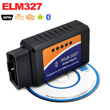 Горячая Распродажа ELM 327 V2.1 интерфейс работает на Android Torque Elm327 Bluetooth OBD2/OBD II/OBD 2 диагностический инструмент Автомобильный сканер инструмент 2024 - купить недорого