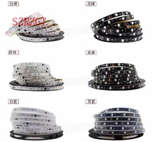 Dc12v ws2811 5050 smd rgb tira endereçável 30/60leds/m led pixels 1 ic externo controle 3 leds 5m/rolo impermeável ip67/ip30