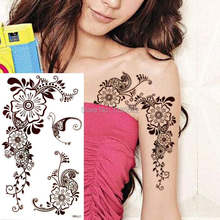 1pcs Dedicated India Henna Temporary Tattoo Body Art Butterfly Flower Tatuagem Temporaria for Women 2024 - buy cheap