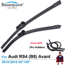 2Pcs Wiper Blades + 2Pcs Free Rubbers for Audi RS4 (B8) Avant 2012-2015 24"+20", Direct Fit Windscreen Wipers 2024 - buy cheap