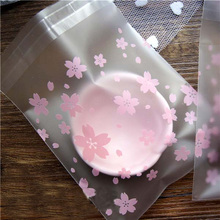 Bolsa de celofán esmerilada autoadhesiva de flores de cerezo Sakura, bolsas de embalaje con autosellado para galletas y dulces, varios tamaños, 300 Uds. 2024 - compra barato