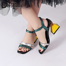 DORATASIA/брендовые новые роскошные летние сандалии из натуральной коровьей кожи, женская обувь на высоком каблуке, женская повседневная обувь для вечеринок 2024 - купить недорого