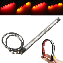 1PC 16W 32LED Motorcycle Light Integrated Red Tail Brake Stop Amber Turn Signal Lamp Strip Bar For DC12V ATV Moped Scooter 2024 - buy cheap