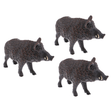 Figuras de jabalí de 3 piezas, modelo de Animal salvaje, adornos, juguete educativo para niños, regalo 2024 - compra barato