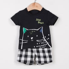 Little Maven New Summer Brand Kids Black Cats Printed Plaid O-neck Quality Cotton Knitted Boys 1-6yrs Casual Short Tshirt Sets 2024 - buy cheap