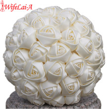 Wifelai-buquê de flores artificiais para noiva, uma peça, creme simples, seda marfim, buquê de decoração personalizada, para madrinhas e damas de honra 2024 - compre barato