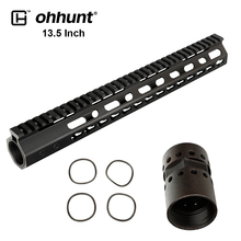 Ohhunt Tactical 13,5 "AR15 AR-15 крепление на рельсах Бесплатная поплавок Keymod Handguard Picatinny Rail со стальной бочковой гайкой для охоты 2024 - купить недорого