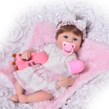 Reborn pretty girl baby dolls 40cm soft cloth body silicone newborn dolls best children gift bebes reborn bonecas menina 2024 - buy cheap