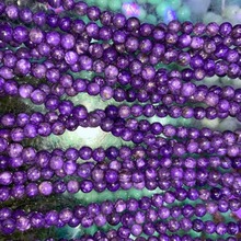 processed charoite  stone beads processed from natural stone DIY loose beads for jewelry making strand 15" wholesale ! 2024 - buy cheap