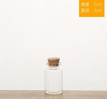 5pcs/lot 30*50mm 20ml Mini Clear Cork Stopper Glass wishing Bottles Vial Jars Containers Small diy Wishing Bottle vase Terrarium 2024 - buy cheap