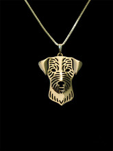 Trendy Wirehaired Jack Russell Terrier dog pendant  women statement necklace 2024 - buy cheap