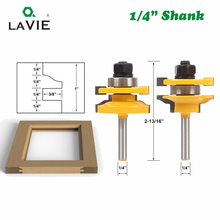 LAVIE-Juego de brocas de riel y Stile para puerta y ventana, kit de herramientas de carpintería de madera, 1/4 pulgadas, MC01058 2024 - compra barato