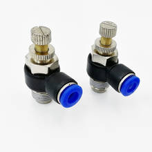 G1/4" Pneumatic Air flow Regulator throttle valve SL6-02 Speed Control Valve Tube Water Hose Pneumatic Fittings 2024 - buy cheap