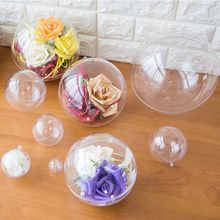 1pcs 10cm Acrylic Transparent Ball Clear Plastic Ball for Wedding Candy Box Favors Gift Bag New Year Christmas Tree Decorations 2024 - buy cheap