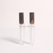 4.5 ml Vazio Tubo Lip Gloss Lip Balm Container Garrafa Transparente Com Tampa de Ouro Rosa Recarregáveis DIY Crescimento Dos Cílios Cosméticos ferramenta 2024 - compre barato