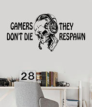 ZN G075 Vinyl Wall Decal Gamer Skull Headphones Quote Video Games Stickers Children's Room Wall Stickers Decorative 2024 - buy cheap