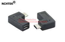 NCHTEK 90 Degree Angled Type C Male to Micro USB Female Data Charging Adapter/Free Shipping/2PCS 2024 - buy cheap