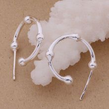 Silver plated earrings, silver fashion jewelry earrings Bending of bamboo /bixakaea cvjalmqa AE220 2024 - buy cheap
