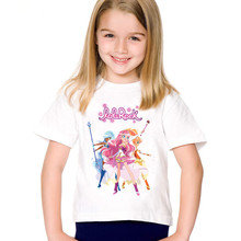 Fashion Print LoliRock Magical Girl Children T-shirts Kids Summer Funny Short Sleeve Tees Boys/Girls Tops Baby Clothing,HKP5142 2024 - buy cheap